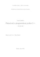 prikaz prve stranice dokumenta Pokazivači u programskom jeziku C++