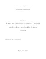 prikaz prve stranice dokumenta Virtualna i proširena stvarnost - pregled hardverskih i softverskih rješenja