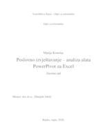 prikaz prve stranice dokumenta Poslovno izvještavanje - analiza alata PowerPivot za Excel