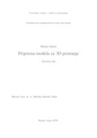 prikaz prve stranice dokumenta Priprema modela za 3D printanje
