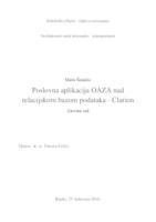 prikaz prve stranice dokumenta POSLOVNA APLIKACIJA OAZA NAD RELACIJSKOM BAZOM PODATAKA - CLARION