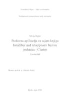 prikaz prve stranice dokumenta Poslovna aplikacija za sajam knjiga Interliber nad relacijskom bazom podataka - Clarion