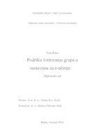 prikaz prve stranice dokumenta PODRŠKA FORMIRANJU GRUPA U SUSTAVIMA ZA E-UČENJE