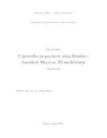 prikaz prve stranice dokumenta Usporedba mogućnosti alata Blander i Autodesk Maya za 3D modeliranje