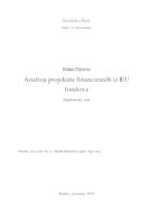 prikaz prve stranice dokumenta ANALIZA PROJEKATA FINANCIRANIH IZ EU FONDOVA