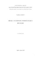 prikaz prve stranice dokumenta Brak u odnosu psihologije i religije