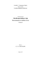 prikaz prve stranice dokumenta Određivanje kofeina u čaju