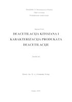 prikaz prve stranice dokumenta Deacetilacija kitozana i karakterizacija produkta deacetilacije