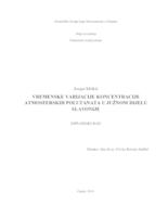 prikaz prve stranice dokumenta Vremenske varijacije koncentracije atmosferskih polutanata u južnom dijelu Slavonije