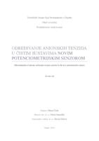 prikaz prve stranice dokumenta Određivanje anionskih tenzida u čistim sustavima novim potenciometrijskim senzorom