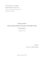 prikaz prve stranice dokumenta Političke ideologije nogometnih navijača