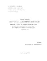 prikaz prve stranice dokumenta PREVENCIJA SARKOPENIJE KOD OSOBA TREĆE ŽIVOTNE DOBI PRIMJENOM KINEZIOLOŠKIH PROGRAMA