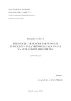 prikaz prve stranice dokumenta Predikcija veslačke uspješnosti temeljem testa vršnog izlaza snage na veslačkom ergometru