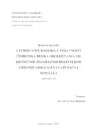 prikaz prve stranice dokumenta Utvrđivanje razlika u pojavnosti čimbenika rizika obolijevanja od kroničnih nezaraznih bolesti kod urbanih adolescenata pušača i nepušača