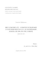 prikaz prve stranice dokumenta HRVATSKI HRVAČI - SUDIONICI EUROPSKIH I SVJETSKIH PRVENSTAVA TE OLIMPIJSKIH IGARA OD 1896. DO 1955. GODINE