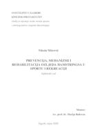 prikaz prve stranice dokumenta Prevencija, mehanizmi i rehabilitacija ozljeda hamstringsa u sportu i rekreaciji