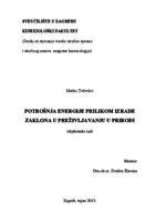 prikaz prve stranice dokumenta Potrošnja energije prilikom izrade zaklona u preživljavanju u prirodi