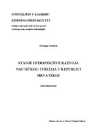 prikaz prve stranice dokumenta Stanje i perspektive razvoja nautičkog turizma u Republici Hrvatskoj