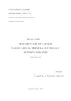 prikaz prve stranice dokumenta Specifičnosti hrvatskih natjecatelja, trenera i učitelja u alpskom skijanju