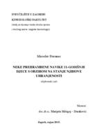 prikaz prve stranice dokumenta Neke prehrambene navike 11-godišnje djece s obzirom na stanje njihove uhranjenosti