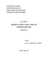 prikaz prve stranice dokumenta Primjena lopte u radu s djecom predškolske dobi