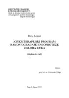 prikaz prve stranice dokumenta Kineziterapijski program nakon ugradnje endoproteze zgloba kuka