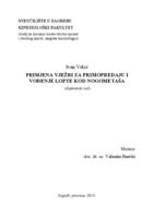 prikaz prve stranice dokumenta Primjena vježbi za primopredaju i vođenje lopte kod nogometaša