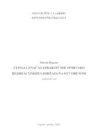 prikaz prve stranice dokumenta Uloga i značaj atraktivnih sportsko rekreacijskih sadržaja na otvorenom