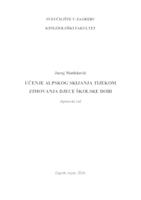 prikaz prve stranice dokumenta Učenje alpskog skijanja tijekom zimovanja djece školske dobi