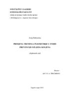 prikaz prve stranice dokumenta  Primjena treninga pliometrije u svrhu prevencije ozljeda koljena