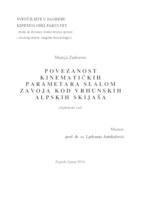 prikaz prve stranice dokumenta Povezanost kinematičkih parametara slalom zavoja kod vrhunskih alpskih skijaša