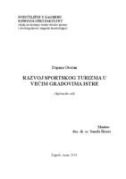 prikaz prve stranice dokumenta Razvoj sportskog turizma u većim gradovima Istre