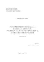 prikaz prve stranice dokumenta Nogometni huliganizam i reakcija društva: politika Margaret Thatcher iz suvremene perspekive