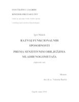 prikaz prve stranice dokumenta Razvoj funkcionalnih sposobnosti prema senzitivnim obilježjima mladih nogometaša