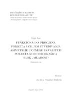 prikaz prve stranice dokumenta Funkcionalna procjena pokreta s ciljem utvrđivanja asimetrije u opsegu i kvaliteti pokreta kod odbojkašica HAOK Mladost