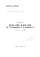 prikaz prve stranice dokumenta Prilagodba tjelesnih aktivnosti djeci s autizmom