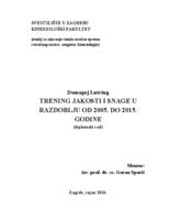 prikaz prve stranice dokumenta Trening jakosti i snage u razdoblju od 2005. do 2015. godine