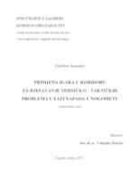 prikaz prve stranice dokumenta Primjena igara u koridoru za rješavanje tehničko-taktičkih problema u fazi napada u nogometu