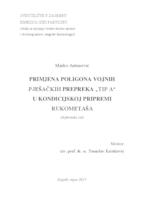 prikaz prve stranice dokumenta Primjena poligona vojnih pješačkih prepreka “TIP A” u kondicijskoj pripremi rukometaša