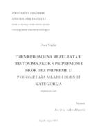 prikaz prve stranice dokumenta Trend promjena rezultata u testovima skok s pripremom i skok bez pripreme u nogometaša mlađih dobnih kategorija