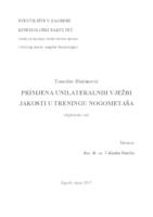 prikaz prve stranice dokumenta Primjena unilaterlanih vježbi jakosti u treningu nogometaša