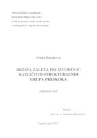 prikaz prve stranice dokumenta Brzina zaleta pri izvođenju različitih strukturalnih grupa preskoka