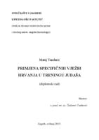 prikaz prve stranice dokumenta Primjena specifičnih vježbi hrvanja u treningu judaša