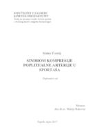 prikaz prve stranice dokumenta Sindrom kompresije poplitealne arterije u sportaša