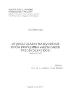 prikaz prve stranice dokumenta Utjecaj glazbe na izvođenje općih pripremnih vježbi djece predškolske dobi