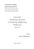 prikaz prve stranice dokumenta Sportska masaža u funkciji oporavka sportaša