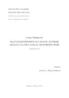 prikaz prve stranice dokumenta Razvoj komponenata snage alpskih skijaša natjecatelja seniorske dobi