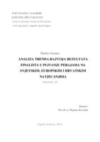 prikaz prve stranice dokumenta Analiza trenda razvoja rezultata finalista u plivanju perajama na svjetskim, europskim i hrvatskim natjecanjima