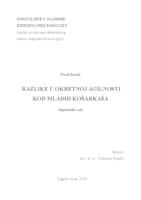 prikaz prve stranice dokumenta Razlike u okretnoj agilnosti kod mladih košarkaša