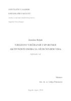 prikaz prve stranice dokumenta Tjelesno vježbanje i sportske aktivnosti osoba sa oštećenjem vida
